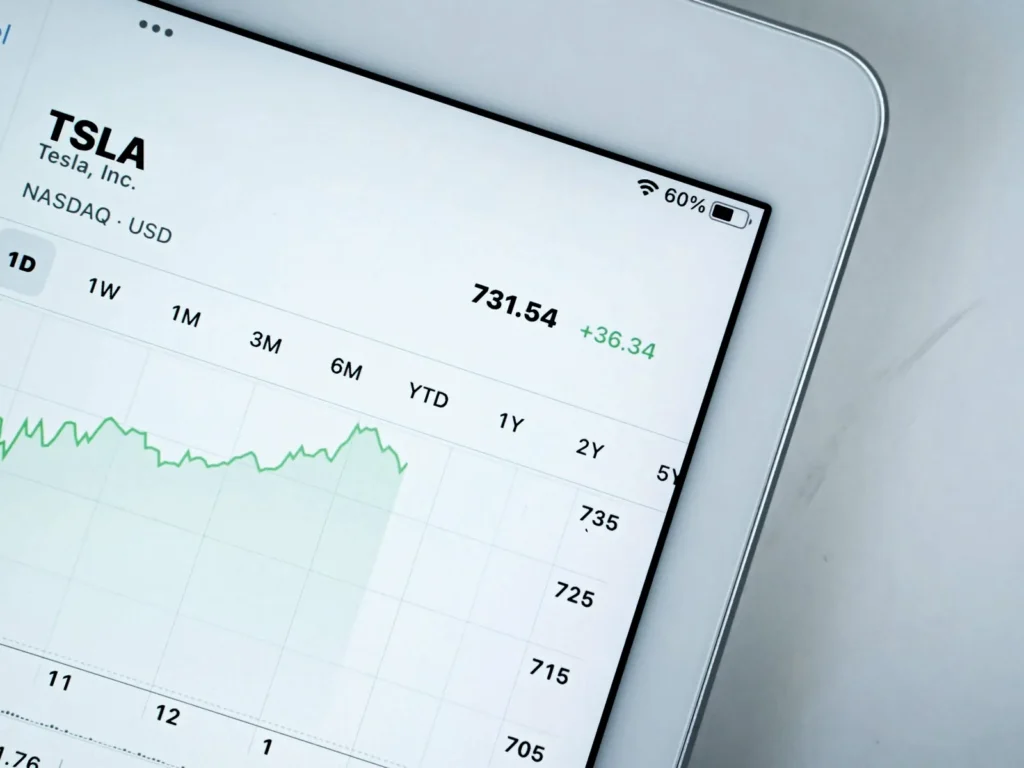 Tablet con un grafico di andamento: gli indicatori KPI